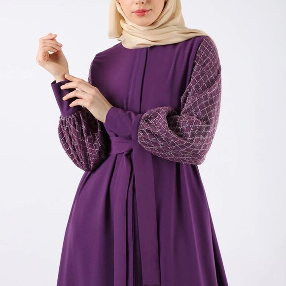 Embroidered Flow Abaya | Purple Size | S/M - NWOT - Picture 2 of 4